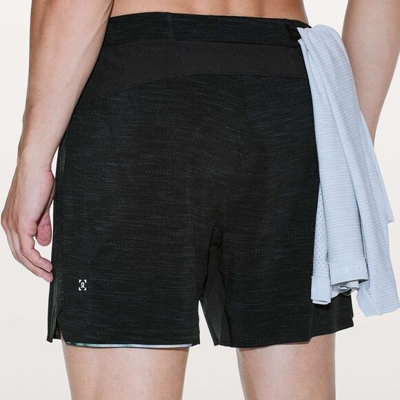 Lululemon Surge Short 6" Updated All Court Texture Deep Coal Black Men's Medium - Picture 2 of 10